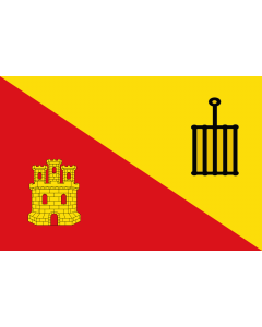 Flag: Castigaleu-Huesca-Spain |  landscape flag | 1.35m² | 14.5sqft | 90x150cm | 3x5ft 