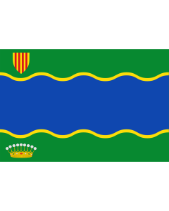 Flag: Contamina-Zaragoza-Spain |  landscape flag | 1.35m² | 14.5sqft | 90x150cm | 3x5ft 