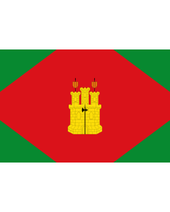 Flag: Cosuenda-Zaragoza-Spain |  landscape flag | 1.35m² | 14.5sqft | 90x150cm | 3x5ft 