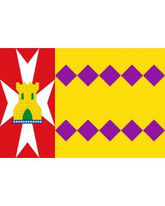 Flag: Fuendejalón-Zaragoza-Spain |  landscape flag | 1.35m² | 14.5sqft | 90x150cm | 3x5ft 