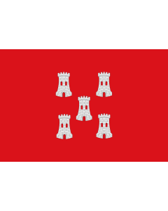 Flag: Fuentes de Ebro | Fuentes de Ebro, Zaragoza, España |  landscape flag | 1.35m² | 14.5sqft | 90x150cm | 3x5ft 
