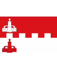 Flag: Fuentes de Nava  Palencia, Spain |  landscape flag | 1.35m² | 14.5sqft | 90x150cm | 3x5ft 