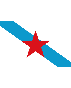 Bandera: Galega nacionalista | Nacionalista  de esquerda  da Galícia |  bandera paisaje | 2.16m² | 120x180cm 