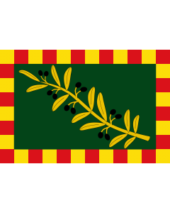 Flag: Les Garrigues | Representació de la bandera del Consell Comarcal de les Garrigues |  landscape flag | 1.35m² | 14.5sqft | 90x150cm | 3x5ft 
