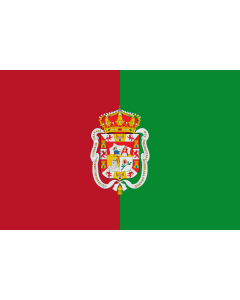 Bandera de  Ciudad de Granada  España  Bandera es de color carmesí y verde |  bandera horizontal | 1.35m² | 90x150cm 