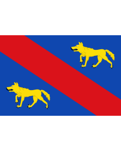 Flag: English Flag of Gurrea de Gállego |  landscape flag | 1.35m² | 14.5sqft | 90x150cm | 3x5ft 