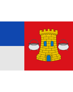Bandera: Municipal de Hornillos de Cerrato  Palencia |  bandera paisaje | 1.35m² | 90x150cm 