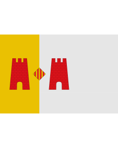 Flag: Ibi  Valencian Community, Spain |  landscape flag | 1.35m² | 14.5sqft | 90x150cm | 3x5ft 