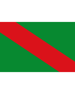 Flag: La Calahorra, in Granada province, Spain |  landscape flag | 1.35m² | 14.5sqft | 90x150cm | 3x5ft 