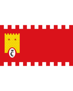 Flag: Langa del Castillo-Zaragoza-Spain |  landscape flag | 1.35m² | 14.5sqft | 90x150cm | 3x5ft 