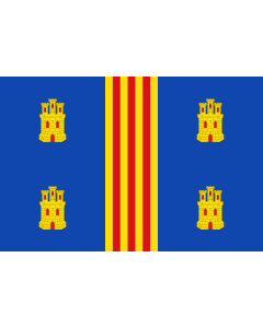 Flag: Lascuarre-Huesca-Spain |  landscape flag | 1.35m² | 14.5sqft | 90x150cm | 3x5ft 