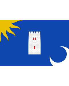 Flag: Layana-Zaragoza-Spain |  landscape flag | 1.35m² | 14.5sqft | 90x150cm | 3x5ft 