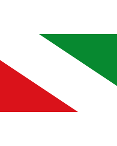 Bandera de  Rectangular de proporciones 2 3, dividido diagonalmente |  bandera horizontal | 1.35m² | 90x150cm 