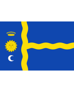 Flag: Lucena de Jalón-Zaragoza-Spain |  landscape flag | 1.35m² | 14.5sqft | 90x150cm | 3x5ft 