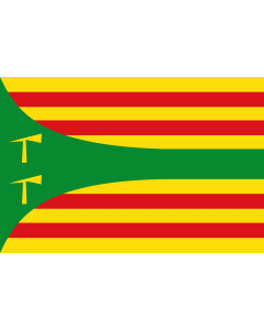 Flag: D Oz de Tena | Hoz de Jaca |  landscape flag | 2.16m² | 23sqft | 120x180cm | 4x6ft 