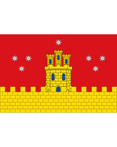 Flag: Pedroche, Spain |  landscape flag | 1.35m² | 14.5sqft | 90x150cm | 3x5ft 