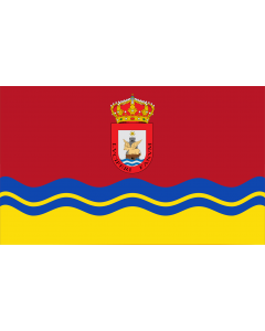 Bandera: Sanlúcar de Barrameda | Municipio de Sanlúcar de Barrameda  Cádiz-España  según la descripción Bandera rectangular de proporciones 2,5 unidades de larga por 1,5 unidades de ancha dividida perpendicularmente al asta en dos franjas La superior de c