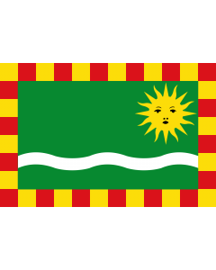 Flag: Segrià | Representació de la bandera del Segrià |  landscape flag | 1.35m² | 14.5sqft | 90x150cm | 3x5ft 