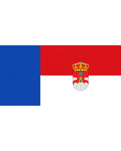 Flag: Sotalbo | Municipal de Sotalbo  Ávila  «Bandera tercia al batiente doble |  landscape flag | 1.35m² | 14.5sqft | 80x160cm | 30x60inch 