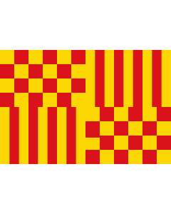 Flag: Tàrrega  Lleida |  landscape flag | 1.35m² | 14.5sqft | 90x150cm | 3x5ft 