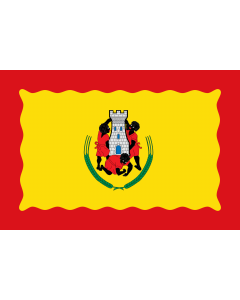 Flag: Torre los Negros | Torres los Negros  Teruel  Paño amarillo |  landscape flag | 1.35m² | 14.5sqft | 90x150cm | 3x5ft 