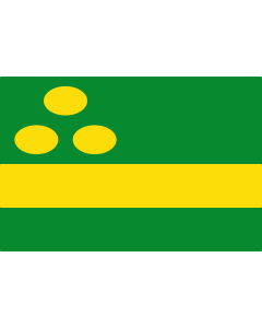 Flag: Vilaür  Girona, Catalonia, Spain |  landscape flag | 1.35m² | 14.5sqft | 90x150cm | 3x5ft 