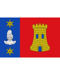 Bandera de  Municipal de Villamoronta de dimensiones 2 3, tercia al asta |  bandera horizontal | 1.35m² | 90x150cm 