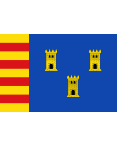 Flag: Villarquemado-Teruel-Spain |  landscape flag | 2.16m² | 23sqft | 120x180cm | 4x6ft 
