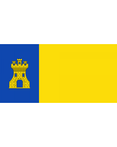 Flag: Zurgena  Almería province - Spain |  landscape flag | 1.35m² | 14.5sqft | 80x160cm | 30x60inch 