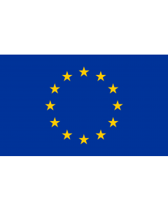 Flag: Europe |  landscape flag | 1.35m² | 14.5sqft | 90x150cm | 3x5ft 