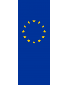 Flag: Europe |  portrait flag | 6m² | 64sqft | 400x150cm | 13x5ft 