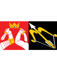 Flagge: Small Ost Finnland  |  Querformat Fahne | 0.7m² | 60x120cm 