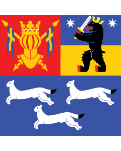 Flag: Western Finland |  0.06m² | 0.65sqft | 25x25cm | 10x10inch 