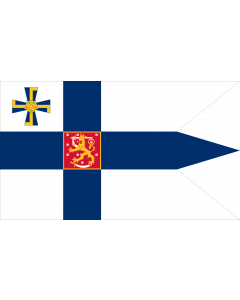 Flag: Swallow-tailed state flag for the president of the Republic of Finland |  landscape flag | 0.06m² | 0.65sqft | 20x30cm | 8x12in 