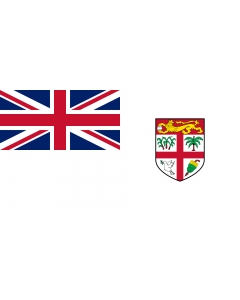 Flag: Naval Ensign of Fiji |  landscape flag | 1.35m² | 14.5sqft | 80x160cm | 30x60inch 