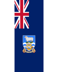 Bandera de  Islas Malvinas |  bandera vertical | 3.5m² | 300x120cm 