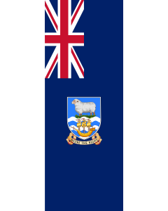 Bandera de  Islas Malvinas |  bandera vertical | 6m² | 400x150cm 