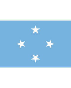 Bandera: Micronesia |  bandera paisaje | 2.16m² | 120x180cm 