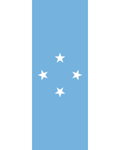 Bandera: Bandera vertical con manga cerrada para potencia Micronesia |  bandera vertical | 6m² | 400x150cm 