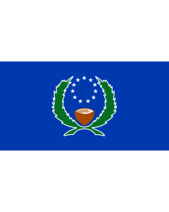 Flag: Pohnpei |  landscape flag | 1.35m² | 14.5sqft | 85x160cm | 33x60inch 