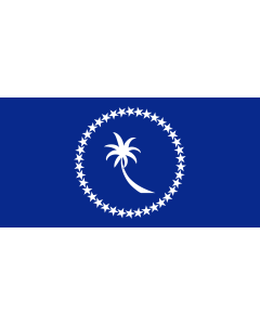 Flag: Chuuk  |  landscape flag | 0.135m² | 1.5sqft | 25x50cm | 10x20inch 