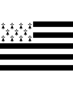 Flag: Brittany |  landscape flag | 1.35m² | 14.5sqft | 90x150cm | 3x5ft 