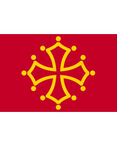 Flag: Midi-Pyrénées |  landscape flag | 0.96m² | 10sqft | 80x120cm | 2.5x4ft 