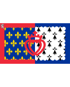 Flag: Pays de la Loire |  landscape flag | 0.135m² | 1.5sqft | 30x45cm | 1x1.5foot 