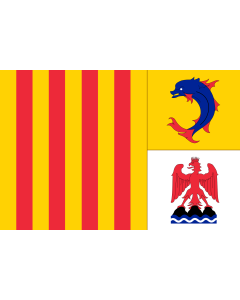 Flag: Alpes-Côte d'Azur |  landscape flag | 0.06m² | 0.65sqft | 20x30cm | 8x12in 