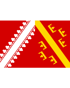 Flag: Historical flag of Alsace, France |  landscape flag | 0.06m² | 0.65sqft | 20x30cm | 8x12in 