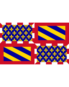 Flag: Ancient Flag of Burgundy |  landscape flag | 0.06m² | 0.65sqft | 20x30cm | 8x12in 
