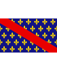 Flag: French province of Bourbonnais |  landscape flag | 0.06m² | 0.65sqft | 20x30cm | 8x12in 