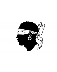 Flagge: Large Korsika  |  Querformat Fahne | 1.35m² | 90x150cm 