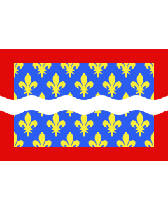 Bandiera: Fr département Cher | Cher | Département du Cher | Banniel departamant ar Cher | bandiera paesaggio | 1,35&nbsp;m² | 90&nbsp;×&nbsp;150&nbsp;cm 